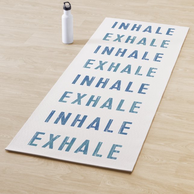 Tapis De Yoga Yoga Mat, inhale, exhale, respirer la citation (En situation)