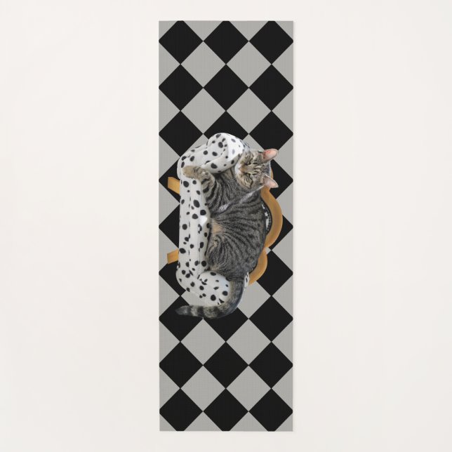 Tapis De Yoga Yoga Mat Lazy Chat Diamond Hatch (Devant)