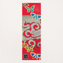 YOGA MAT NUAGES JAPONAIS BUTTERFLIES do-it-yoursel