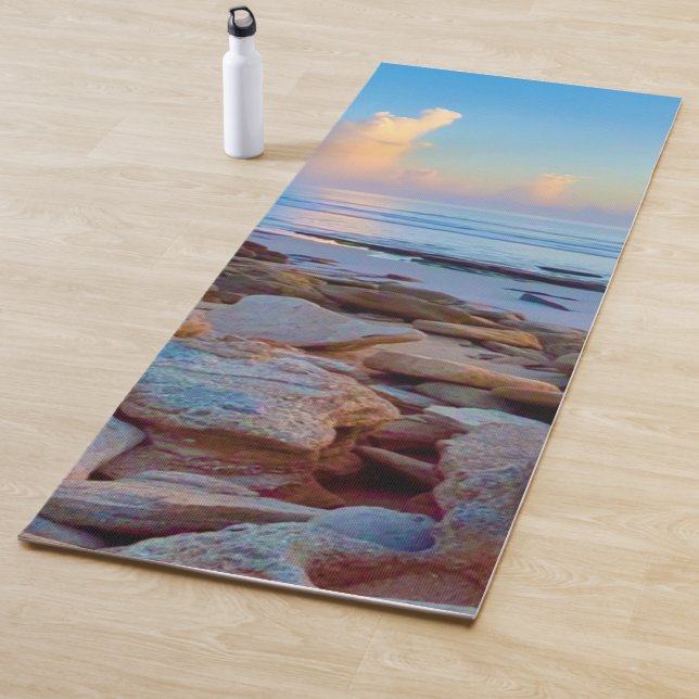 Tapis De Yoga Yoga mat personnalisé soleil océan (En situation)