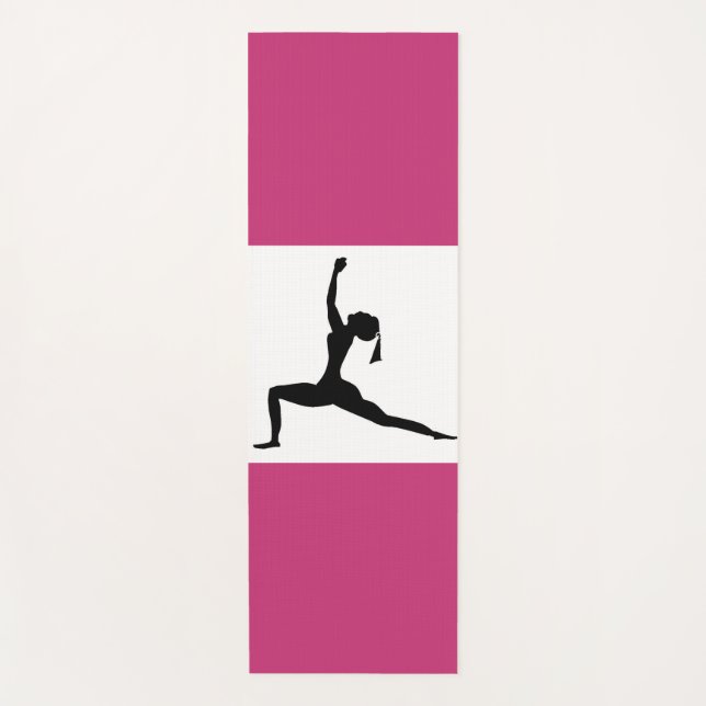 Tapis De Yoga Yoga Standing Silhouette Lady (Devant)