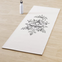 Yogamate personnalisable avec design de fleurs