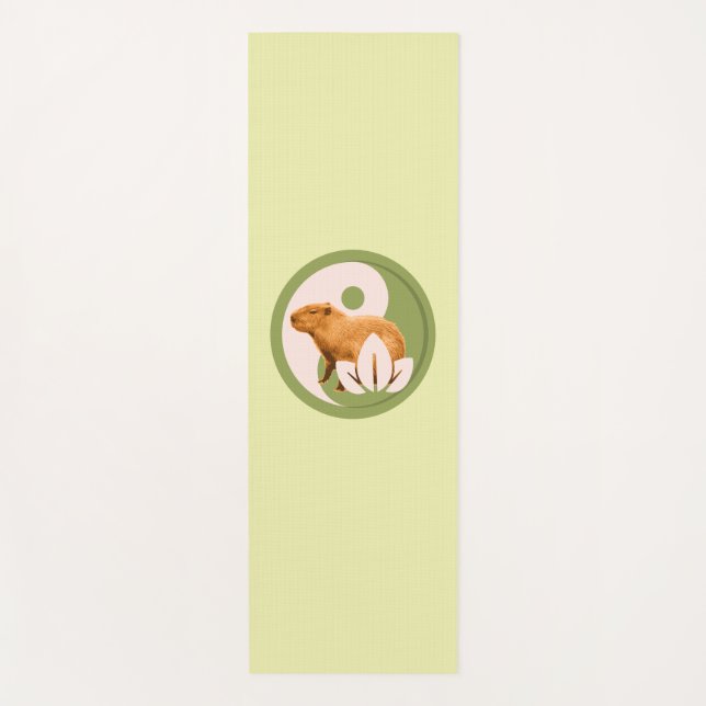 Tapis De Yoga Zen Capybara Yin Yang (Devant)
