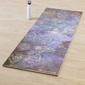Tapis De Yoga Zen de l'univers de Mandala bleu