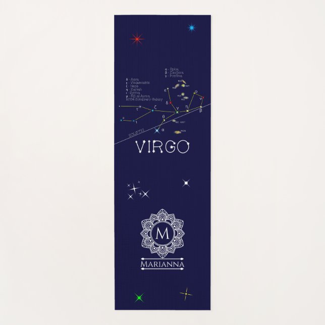 Tapis De Yoga Zodiac Constellation Virgo (Devant)