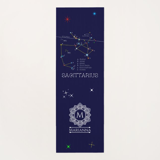 Tapis De Yoga Zodiaque Sagittarius (Dos)