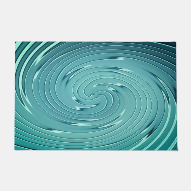 Tapis décoratif turquoise (Devant)