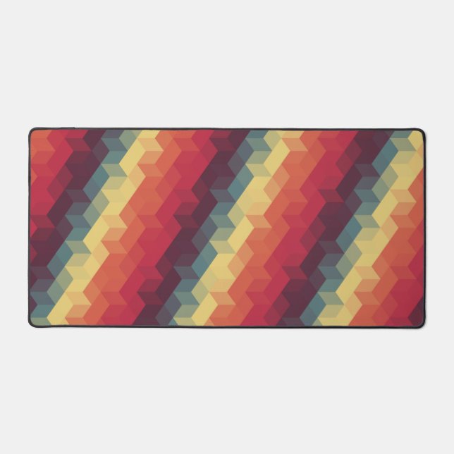 Tapis du bureau de tambours de prisme rétro (Recto)