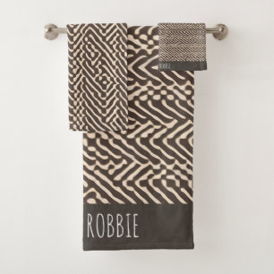 Tapis en tissu brun pâle Motif géométrique