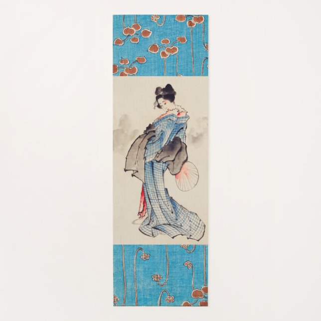 Tapis JAPONAIS de YOGA de FEMMES de HOKUSAI (Devant)