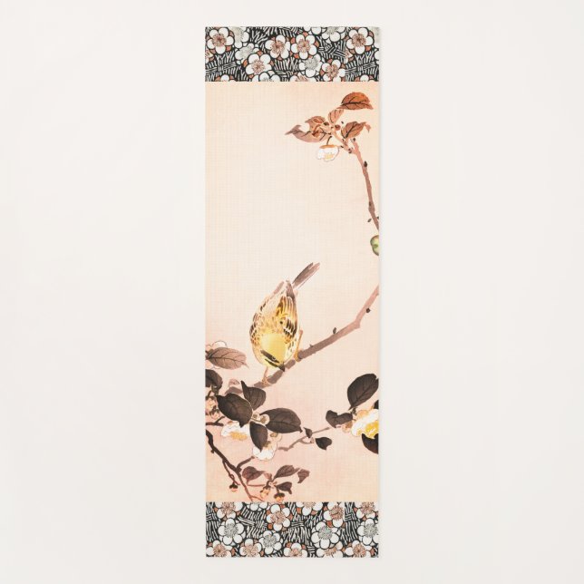 Tapis JAPONAIS de YOGA d'IMPRESSION de BOIS DE (Devant)