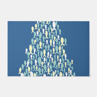 Tapis Motif de poisson bleu, nouvelle couche de ta