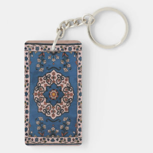 Tapis, Motif Persan Turc Bleu Oriental