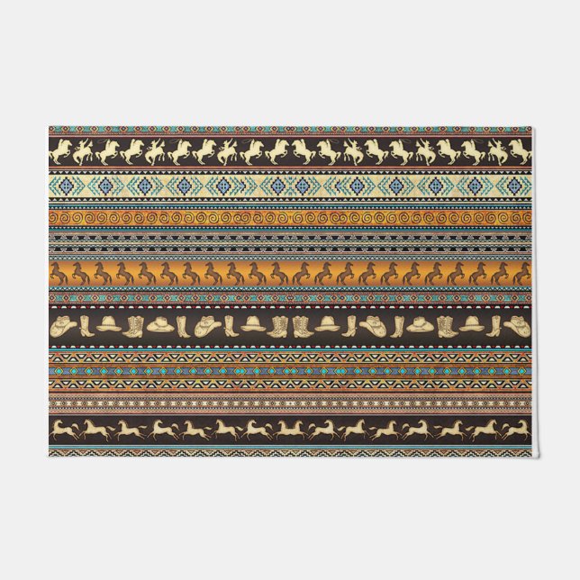 Tapis Motif Vintage tendance, Vibes rétro (Devant)