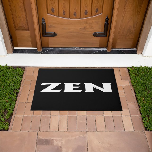 Tapis noir blanc Zen (De plein air)