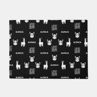 Tapis noir et blanc Alpaca par Wighar