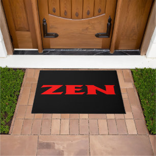 Tapis noir rouge zen