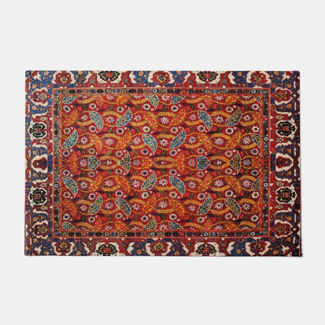 Tapis oriental ethnique perse rouge  (Devant)