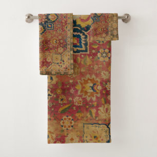 Tapis persan asiatique Kashan en or rouge