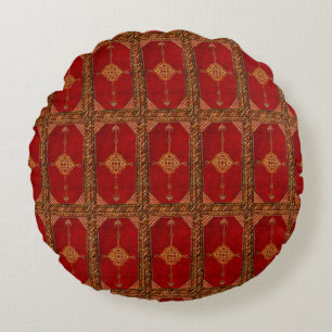 Tapis perse antique - Coussin ronde motif