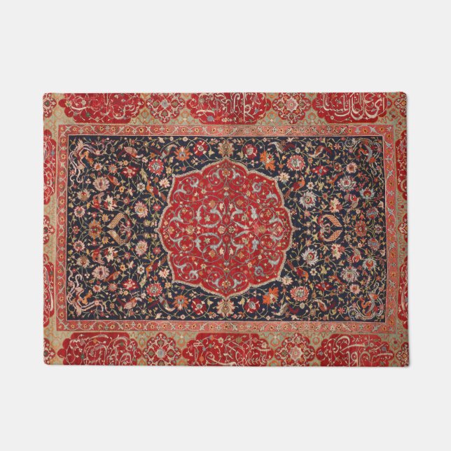 Tapis Perse Antique Distress Vintage Art Motif (Devant)