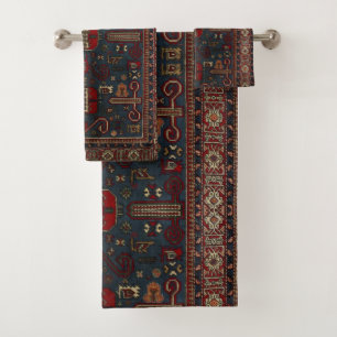 Tapis perse gris ardoise rouge antique