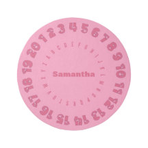 Tapis personnalisé avec bordure de numéro d'alphab