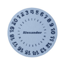 Tapis personnalisé avec bordure de numéro d'alphab