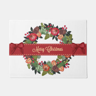 Tapis traditionnel de couronne de Noël