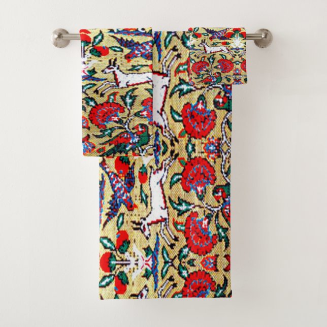 Tapis turc Persan antique, Animaux (En situation)