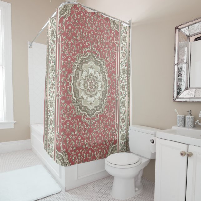 Tapis vintage 7 - Rideau de douche (En situation)