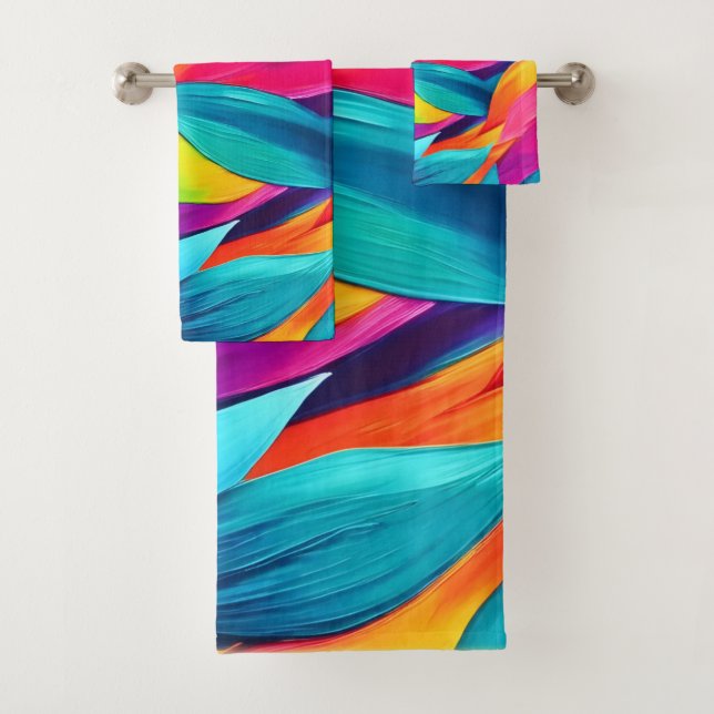 Tapisserie à feuilles tropicales (En situation)