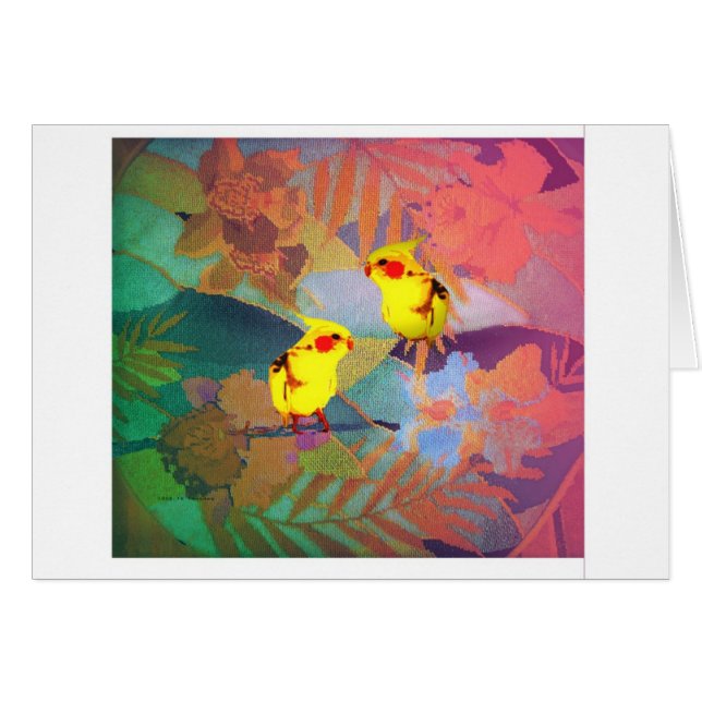 Tapisserie à l'aiguille d'Hawaï avec les oiseaux (Devant Horizontal)