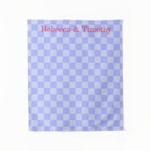 Tapisserie à texte personnalisé motif bleu ciel mi