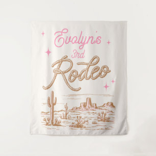 Tapisserie anniversaire Cowgirl modifiable