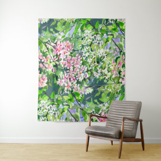 Tapisserie aquarelle Fleurs de pommier – Botanica