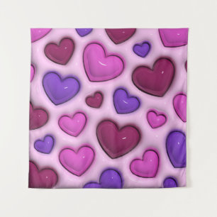 Tapisserie avec coeur brillant 3D