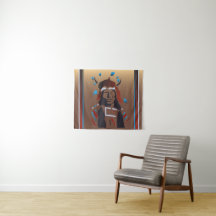 Tapisserie avec image amérindienne