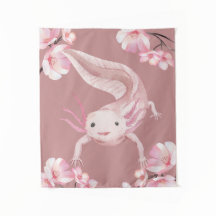 Tapisserie Axolotl Floral Rose