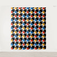 Tapisserie Carré colorée - Blanc