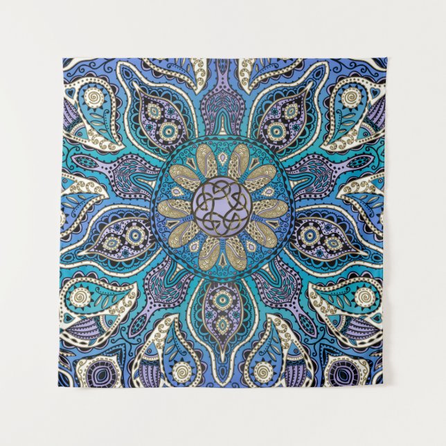 Tapisserie celtique pourpre de mur de mandala de (Devant)
