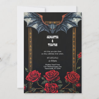 Tapisserie chauve-souris et Faire-part de mariage