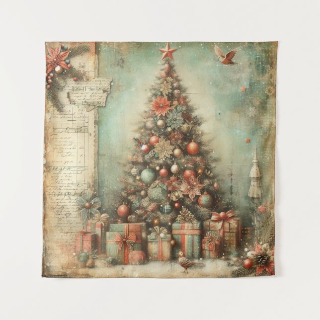 Tapisserie classique d'arbre de Noël (Devant)