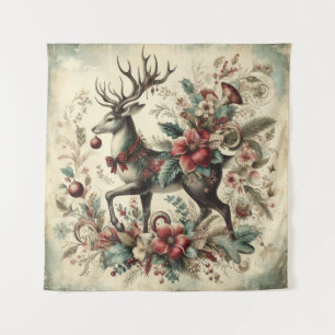 Tapisserie classique de cerfs de Noël