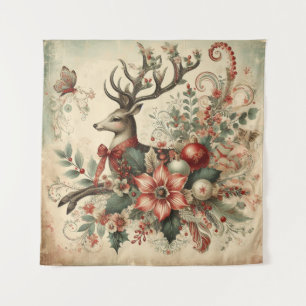 Tapisserie classique de cerfs de Noël