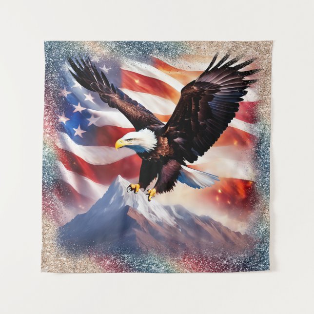 Tapisserie d'aigle patriotique (Devant)