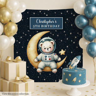 Tapisserie d'anniversaire personnalisée avec ours 