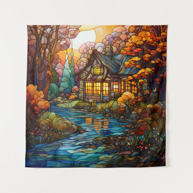 Tapisserie de chalet d'automne (Devant)