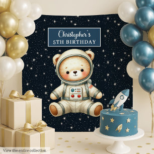 Tapisserie de fête d'anniversaire avec l'ours spat