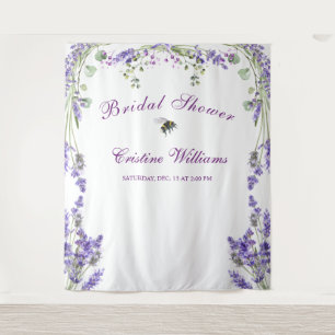 Tapisserie de fête de fiançailles de fleurs violet